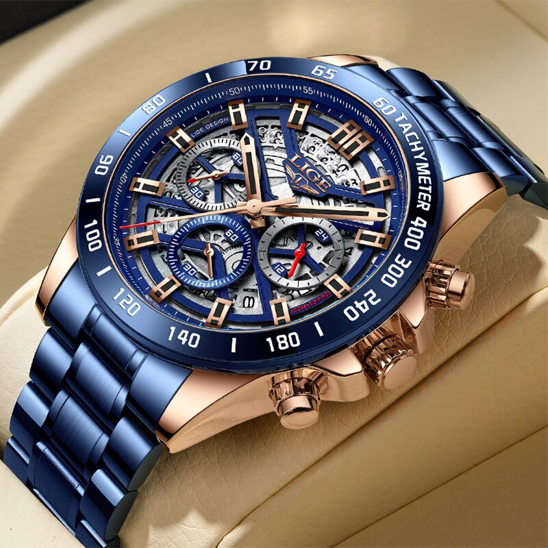 Luxury Watch Maker - LIGE-reloj analógico de cuarzo para hombre,
