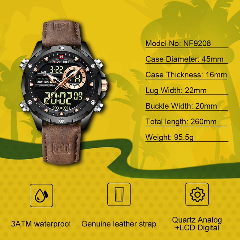 Luxury Watch Maker - Nuevo Reloj NAVIFORCE para Hombre, Cuarzo,