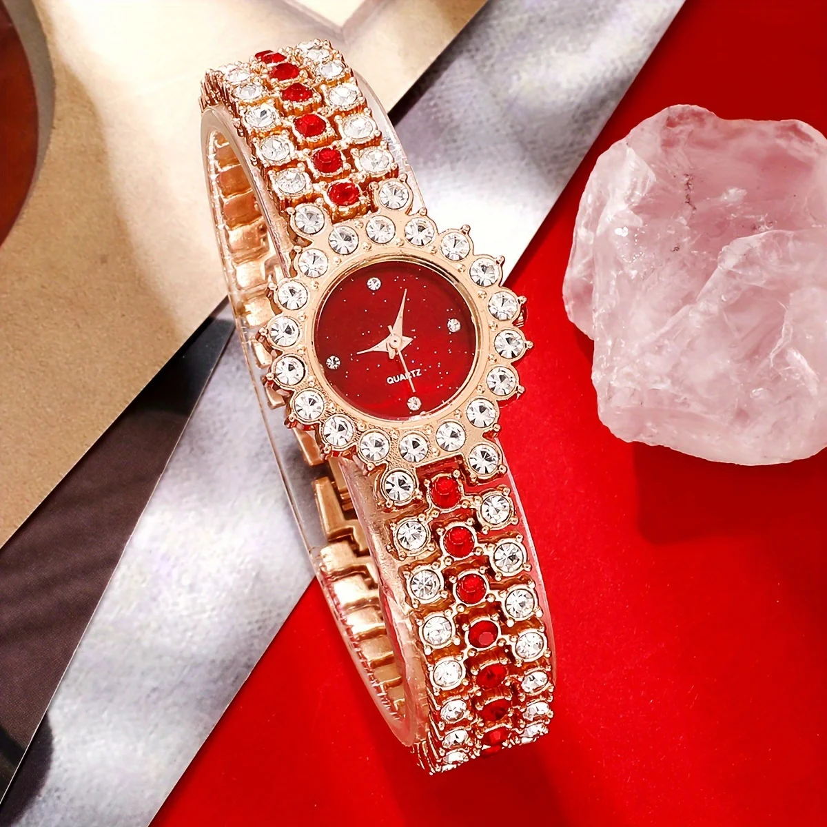2 unids/set reloj de mujer rel - Luxury Watch Gift For Her reseña y precio