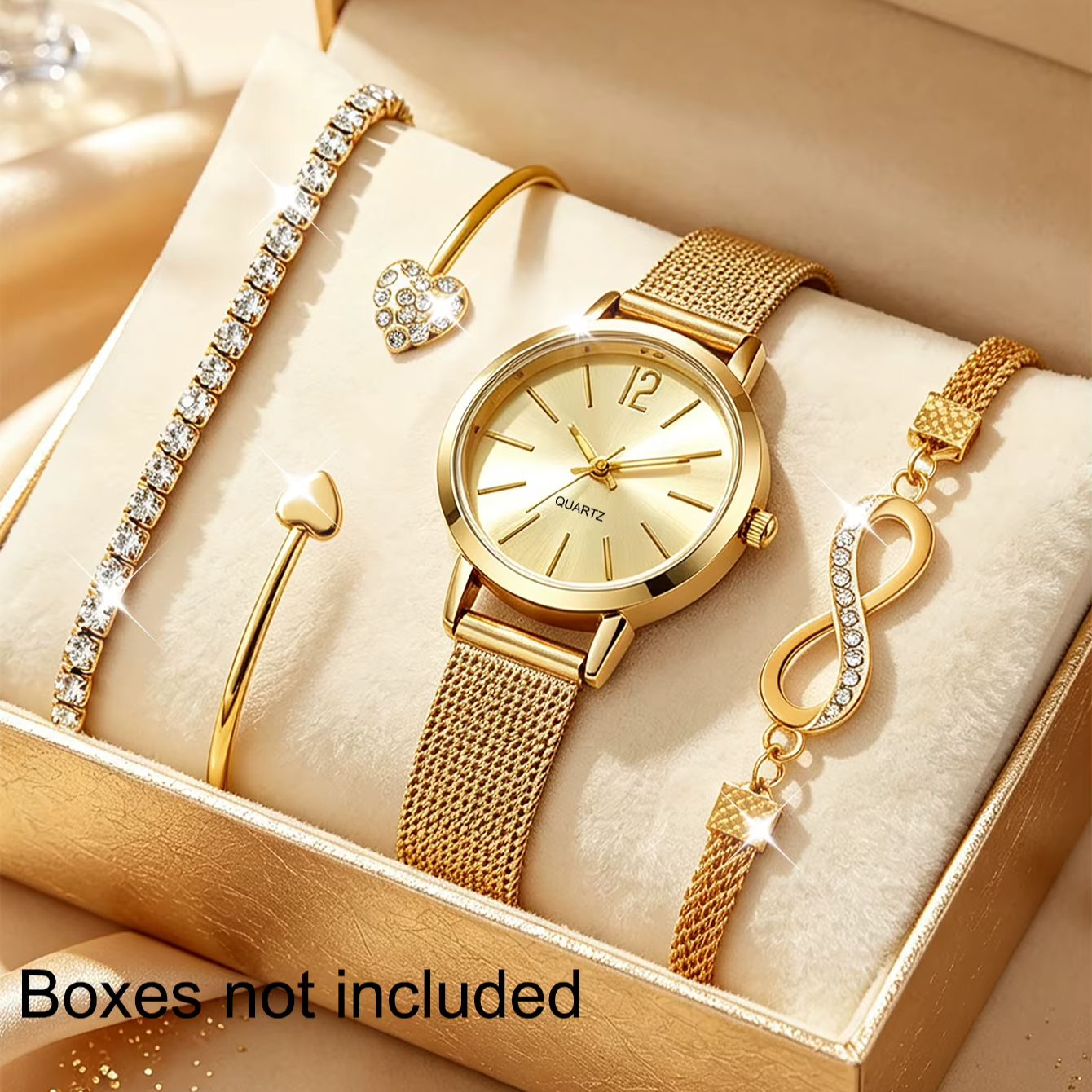 Juego de 4 relojes redondos co - Luxury Watch Gift For Her reseña y precio