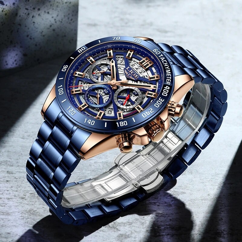 LIGE-reloj analógico de cuarzo - Luxury Watch Maker reseña y precio